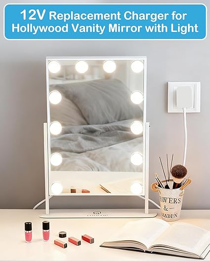 12V for Vanity Mirror Power Cord, Power Adapter Compatible with FENCHILIN/Hansong DC117-15 DC11715 / 12V for Vanity Mirror Power Cord, Power Adapter Compatible with FENCHILIN/Hansong DC117-15 DC11715 /